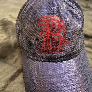 COPY - Navy blue sequin Victoria's Secret Pink Boston Red Sox cap